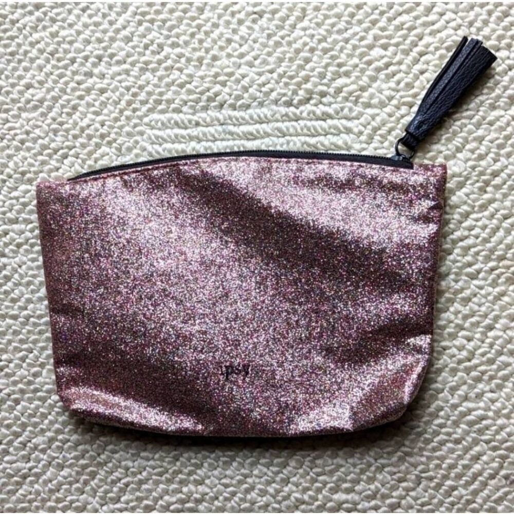 Pink glitter pouch